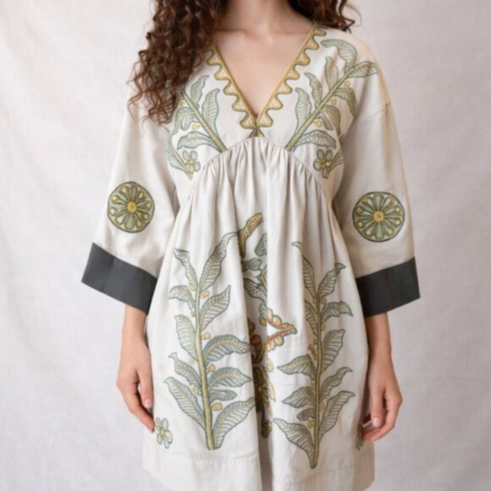 Sunday Up Oversized Embroidered Mini Dress